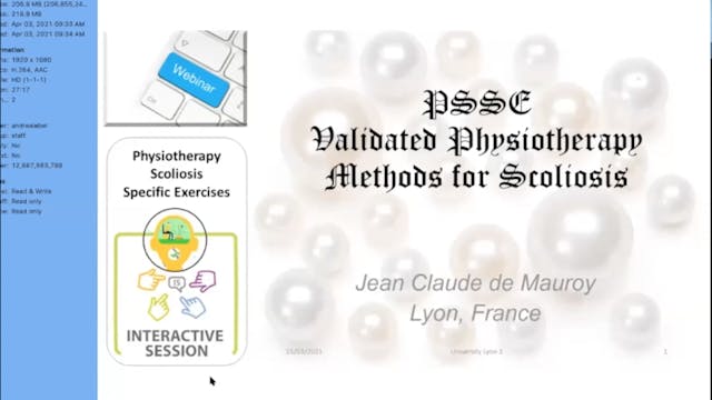 SSOL-Lyon Method Certification: Tutorial 7 (PSSE Validated Method for Scoliosis)