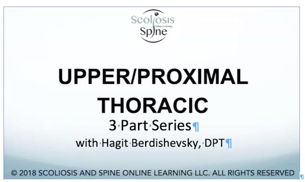 SSOL Upper Thoracic Curve - 3 part series