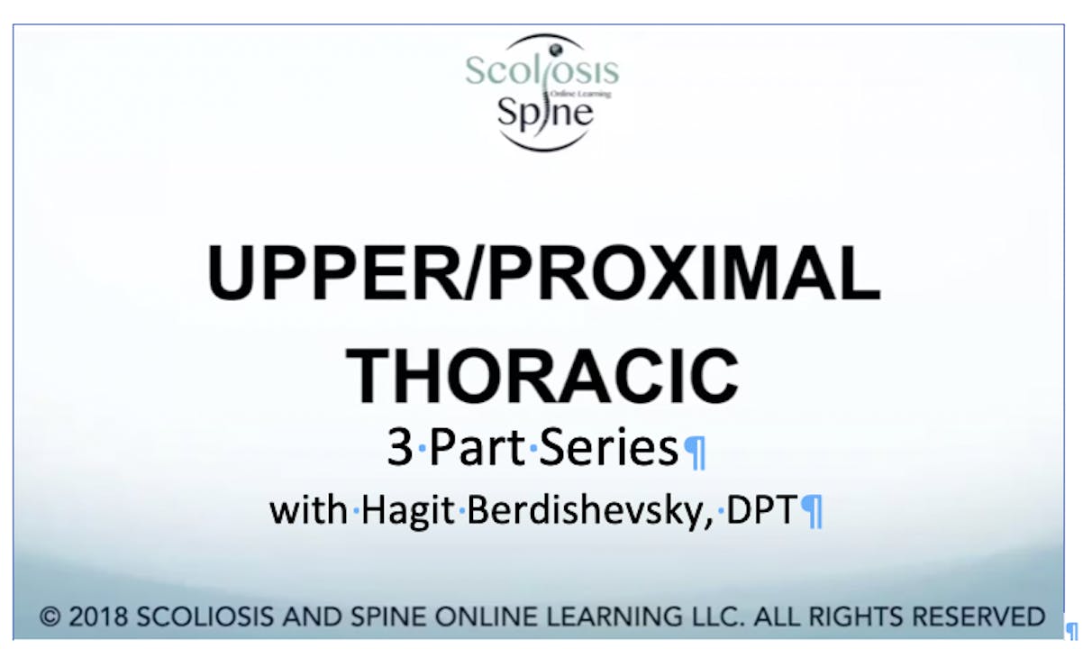 SSOL Upper Thoracic Curve - 3 part series