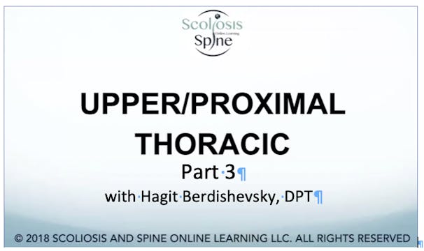 SSOL Schroth Upper Thoracic Curve - Part 3