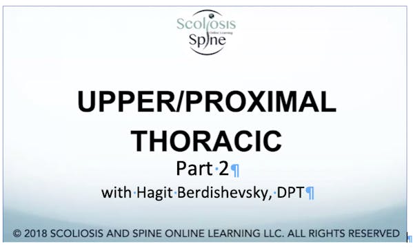 SSOL Schroth Upper Thoracic Curve - Part 2