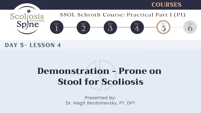 D5-4 Demonstration Prone on Stool for Scoliosis