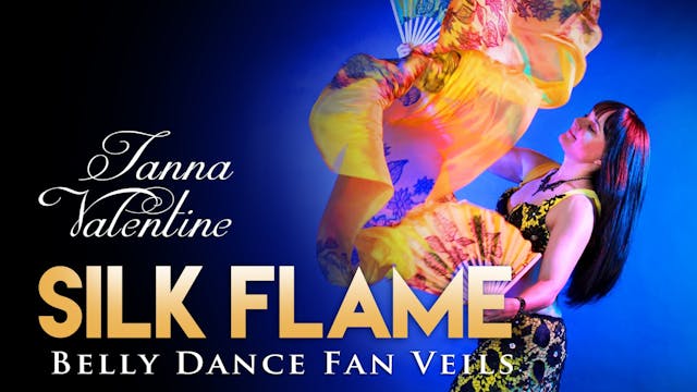 Silk Flame - Belly Dance Fan Veil