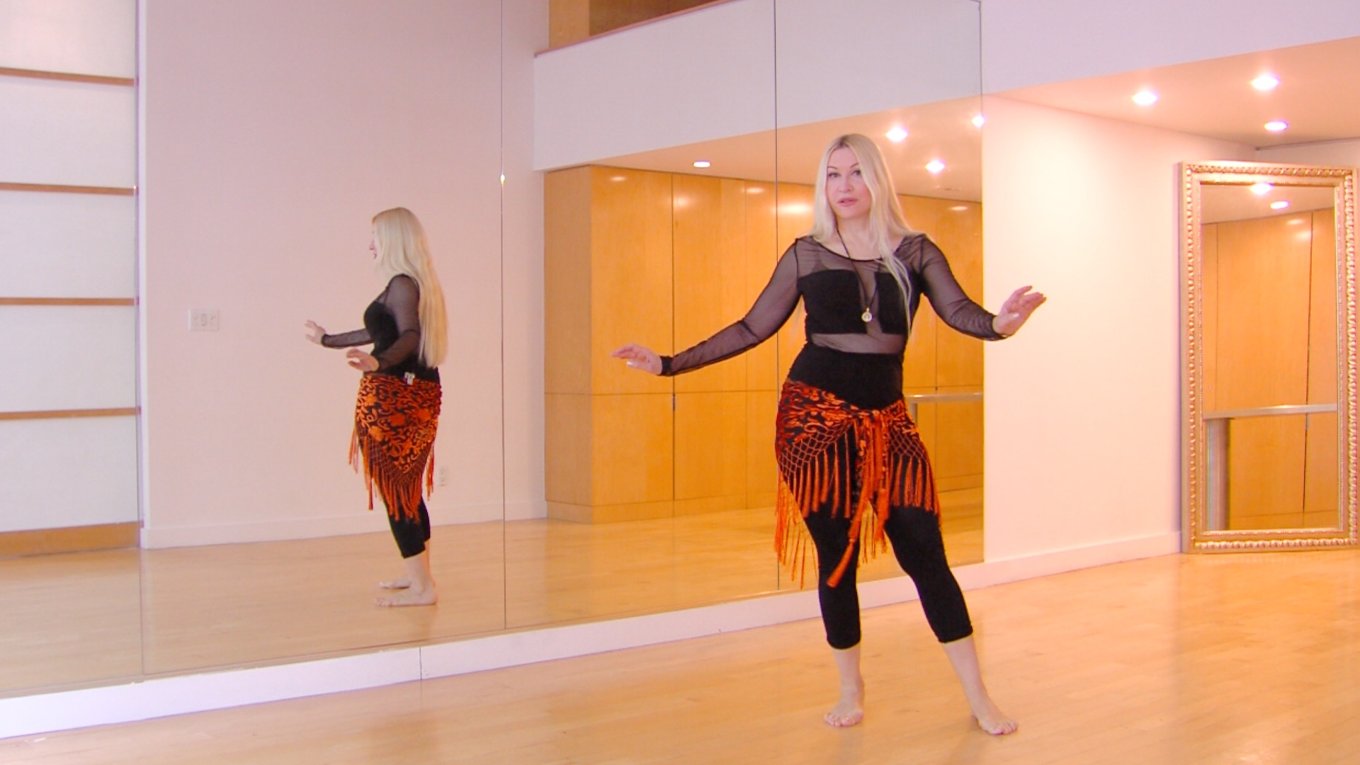 Belly dance baladi rhythm with Neon