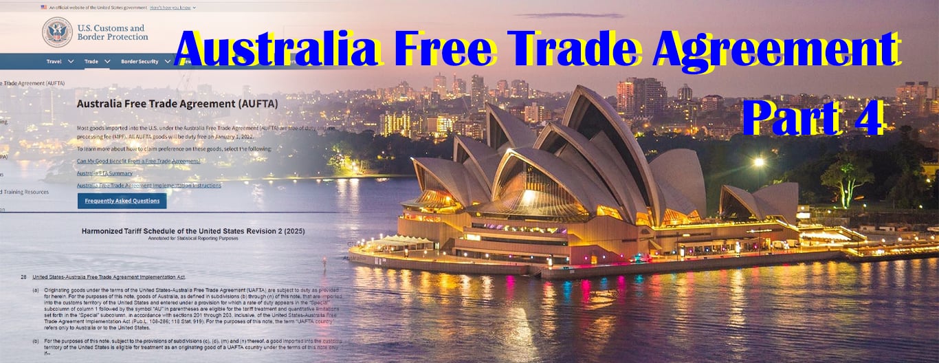 Part 4: Australia Free Trade Agreement