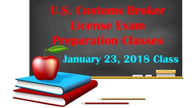 January 23, 2018 CBLE Class