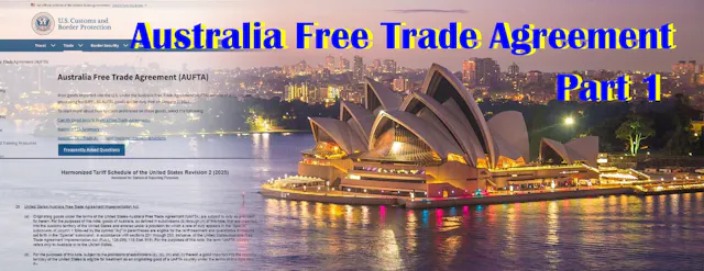Part 1: Australia Free Trade Agreement