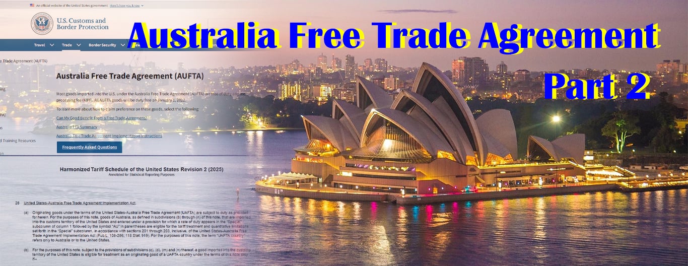 Part 2: Australia Free Trade Agreement