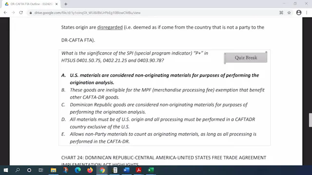 October 2019 Question 80 U.S. Customs...