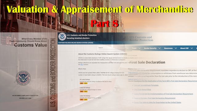 Part 8: Valuation & Appraisement of M...