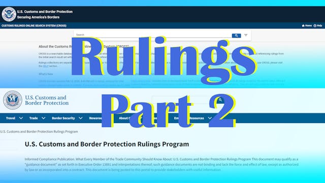 Part 2: Rulings