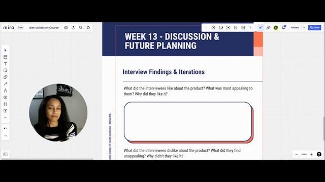 Week 13 Interview Findings & Iterations