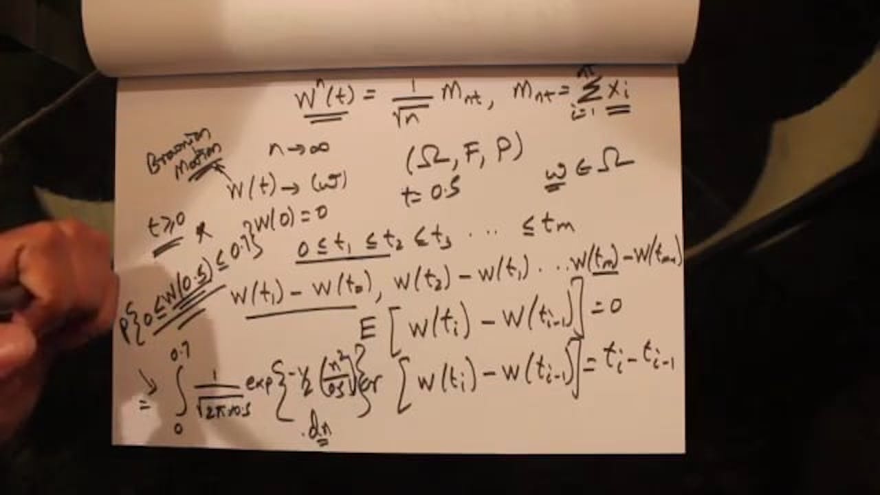 210(a) - Brownian Motion and its Distribution - Stochastic Calculus for ...