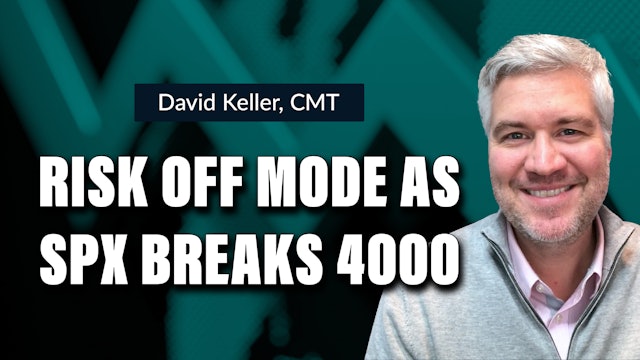 Risk Off Mode as SPX Breaks 4000 | David Keller, CMT (02.21)