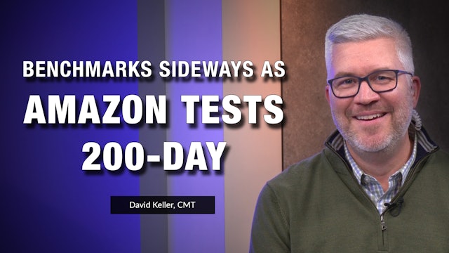 Benchmarks Sideways as Amazon Tests 200-Day | David Keller, CMT (04.21)