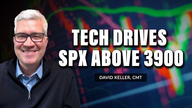 Tech Drives SPX Above 3900 | David Keller, CMT (10.28)