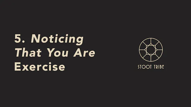 5. Noticing That You Are Exercise