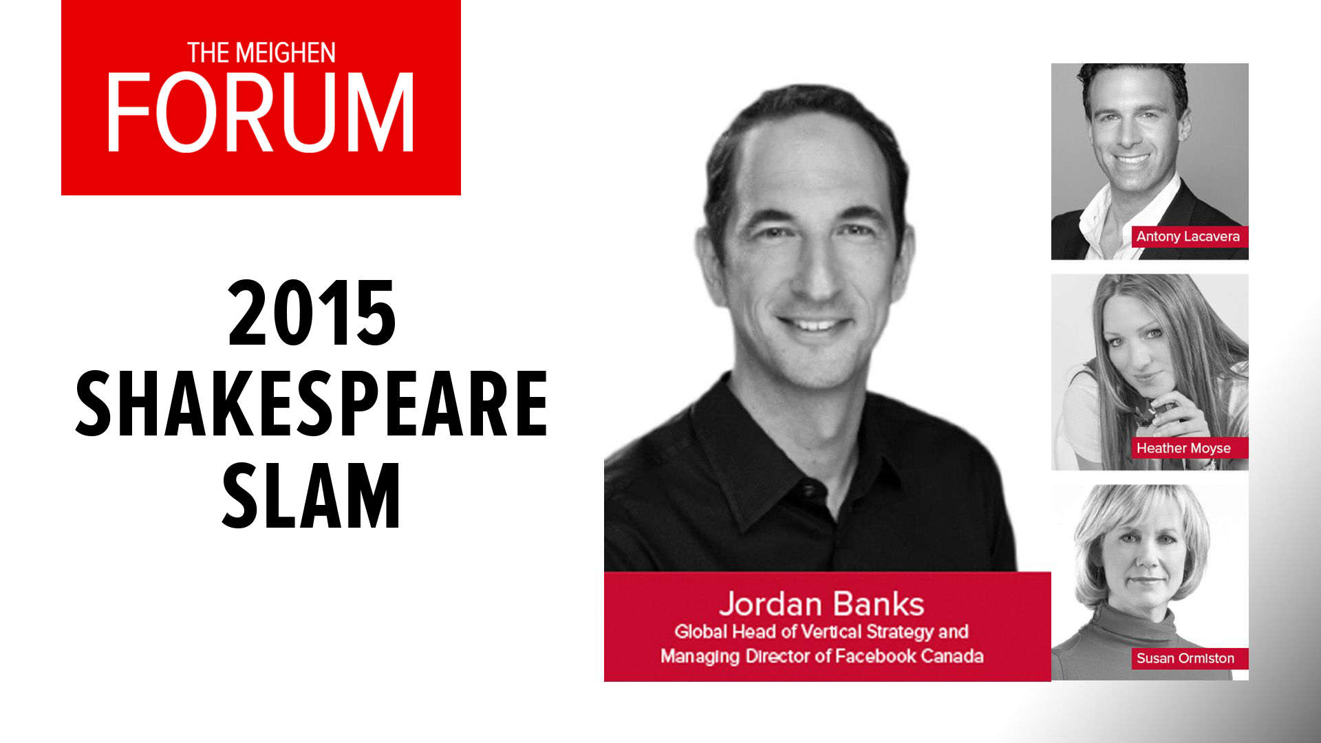 The Meighen Forum Presents: 2015 Shakespeare Slam