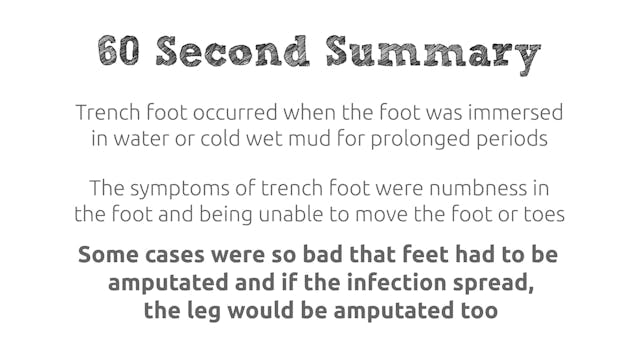 World War 1: Trench Foot