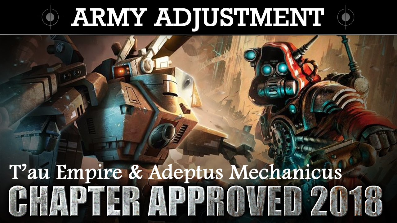 ARMY ADJUSTMENT T'au Empire & Adeptus Mechanicus 8th Ed Chapter Approved 2018