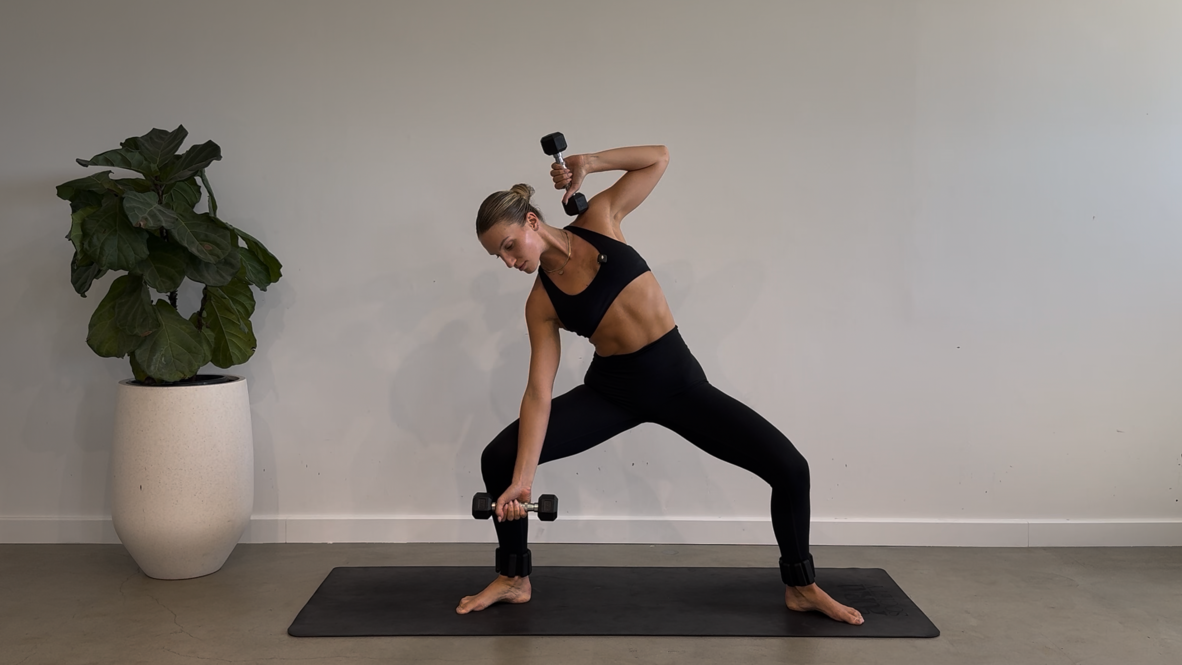 DAY TWELVE: 55 Minute Full Body Strength: Light Weights + Ankle Weights