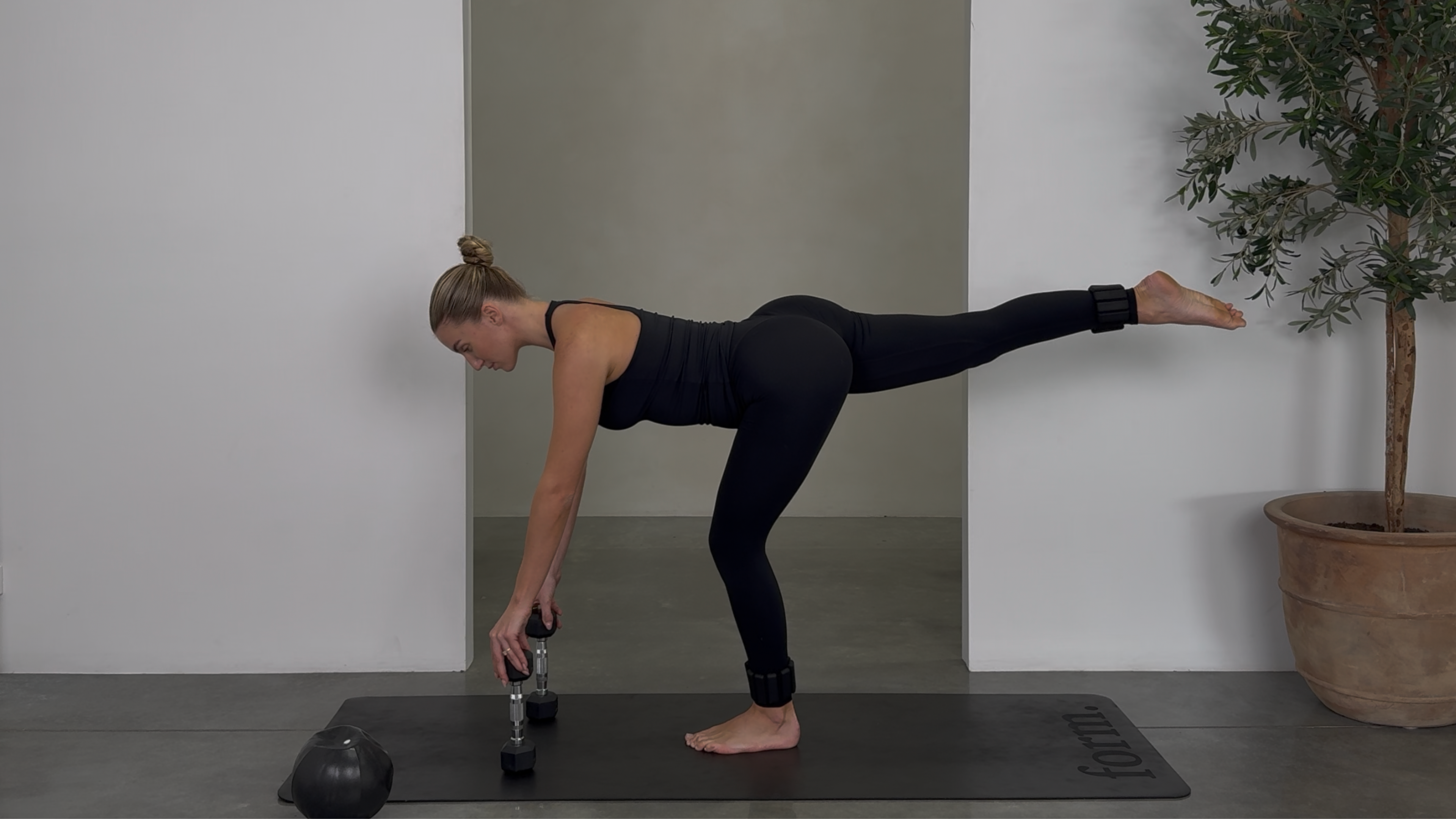 55 MINUTE FULL BODY STRENGTH: LIGHT - MEDIUM WEIGHTS + BALL + ANKLE WEIGHTS