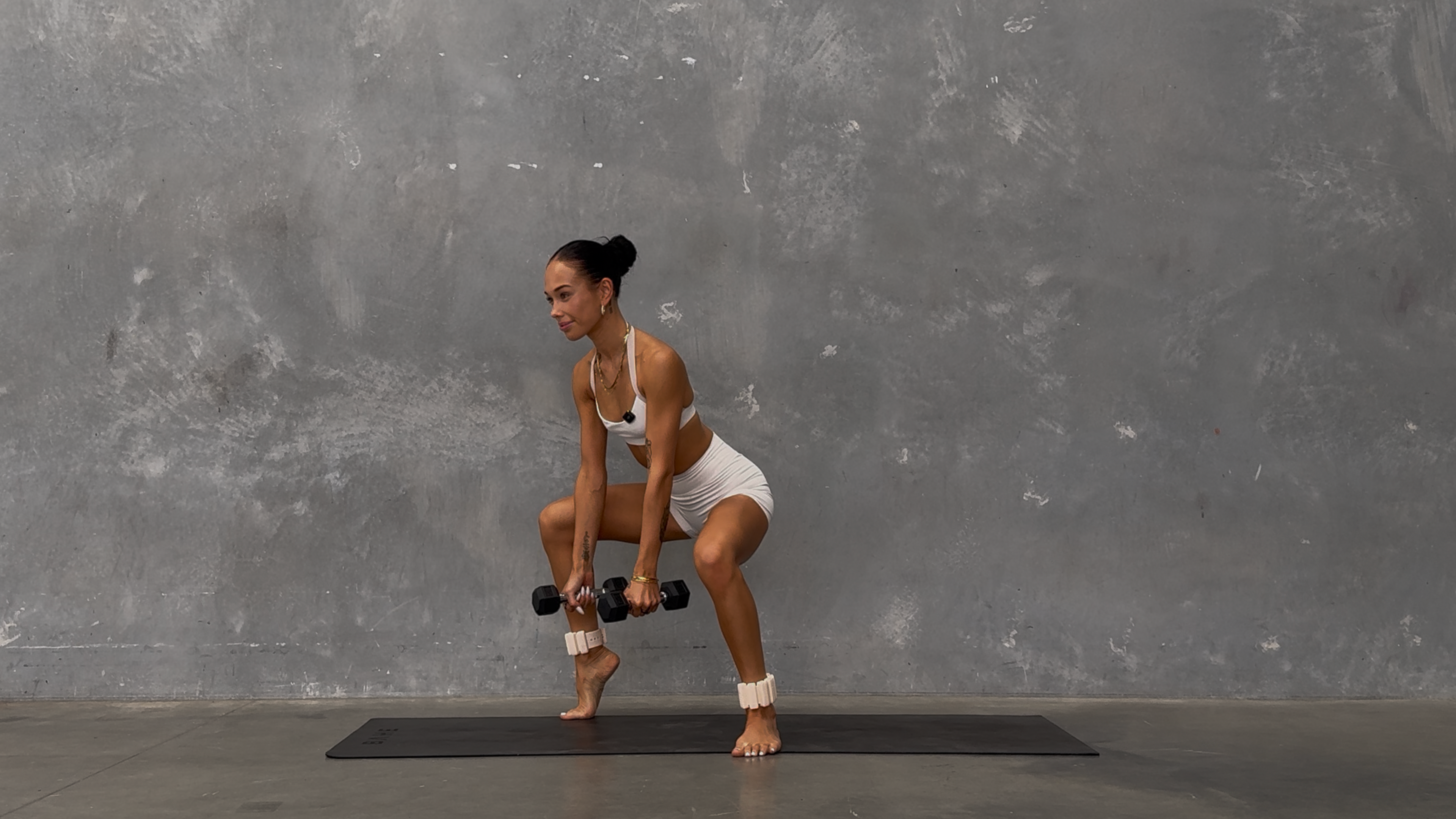 DAY TWENTY FOUR: 35 Minute Lower Body Sweat & Sculpt: Weights + Ankle Weights