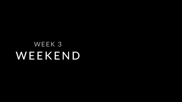 Week 3 | Weekend | Yin | Judith