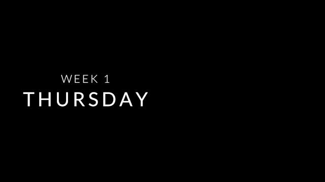 Week 1 | Thursday | Meditation | Philine