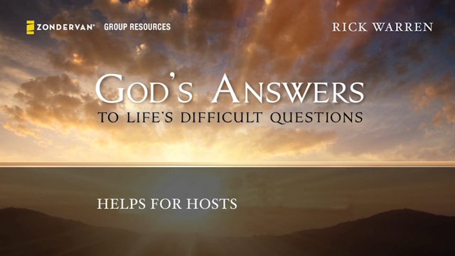 God's Answers to Life's Difficult Questions - Help for Hosts