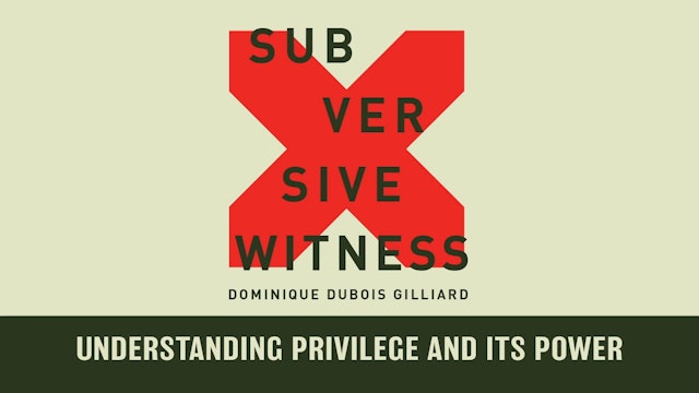 Subversive Witness - Session 1 - Understanding Privilege and Its Power