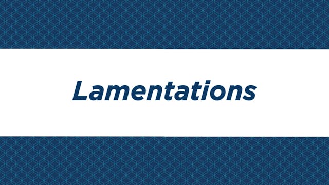 NIV Study Bible Intro - Lamentations