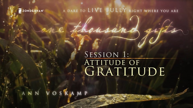 One Thousand Gifts - Session 1 - Attitude of Gratitude