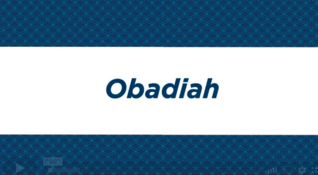 NIV Study Bible Intro - Obadiah