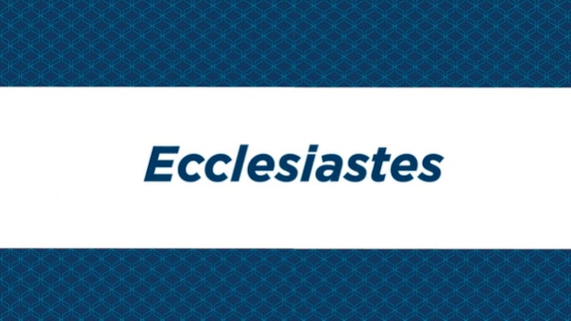 NIV Study Bible Intro - Ecclesiastes