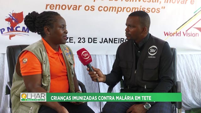 Crianças imunizadas contra malária em...