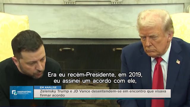 Zelensky Trump e JD Vance desentendem...