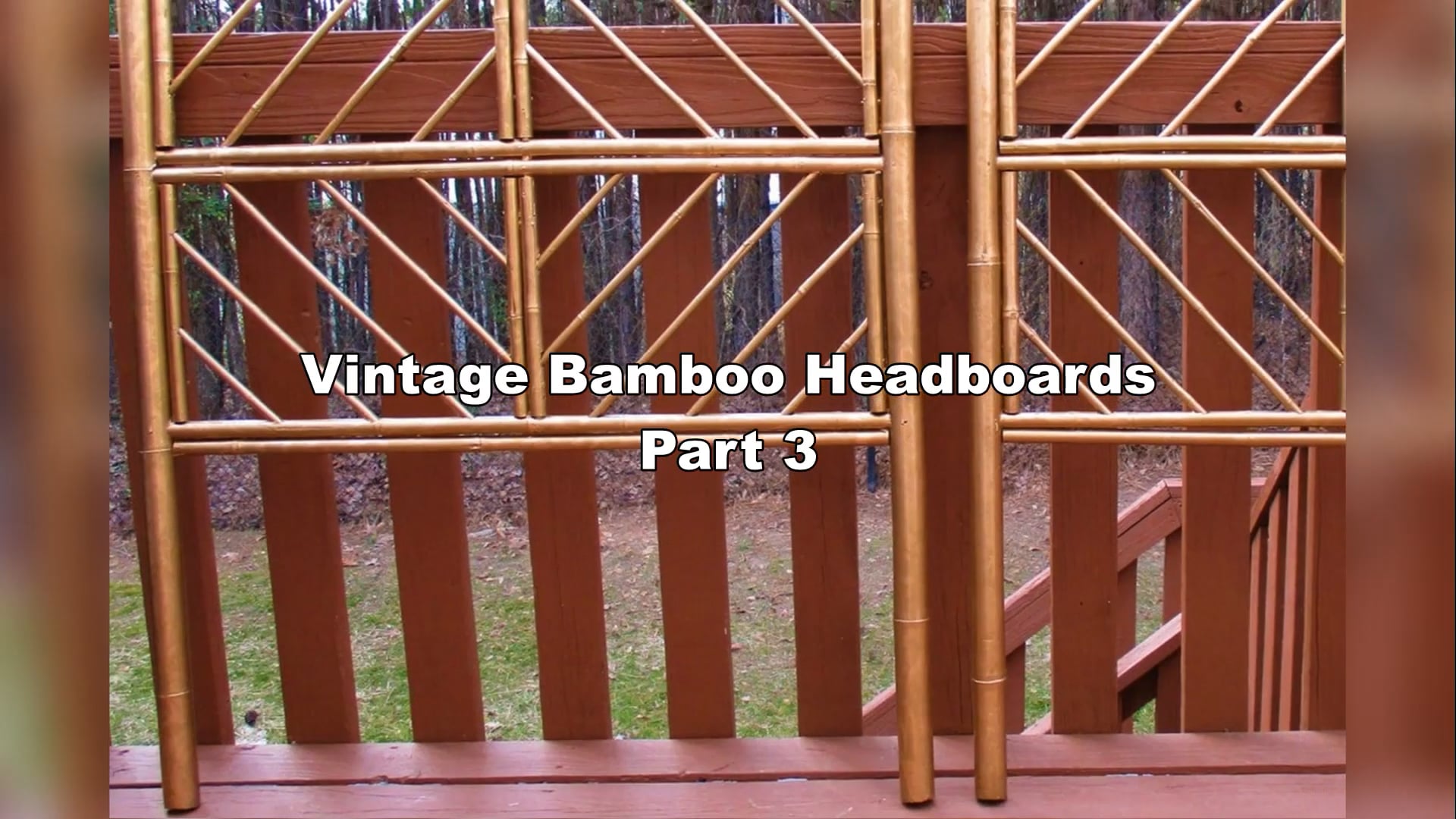 Painting with Suga: S3 E6 Paint Gold Bamboo Headboards Part 3