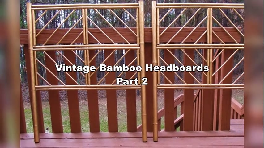 Painting with Suga: S3 E5 Paint Gold Bamboo Headboards Part 2