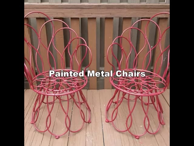 Painting with Suga: S1 E9 Paint Red Metal Chairs