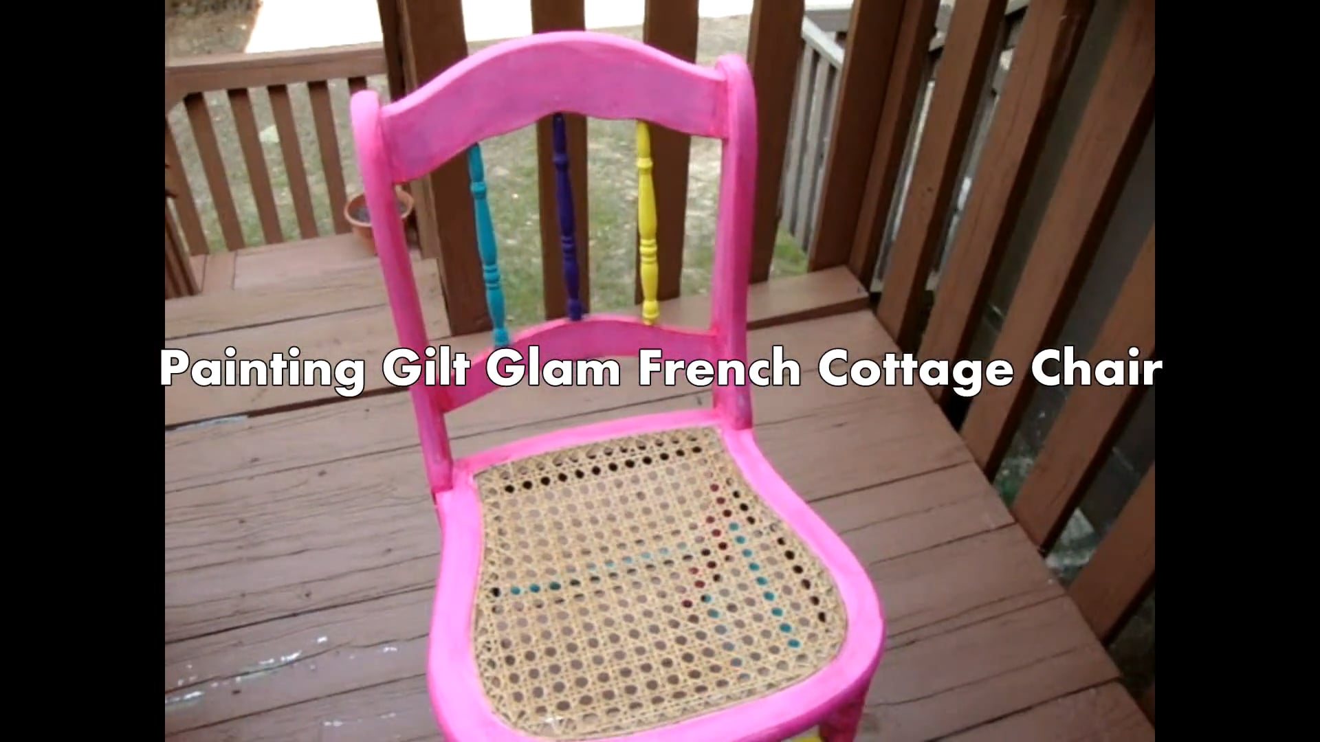 Painting with Suga: S1 E10 Paint Kids Blue French Gilt Cane Chair