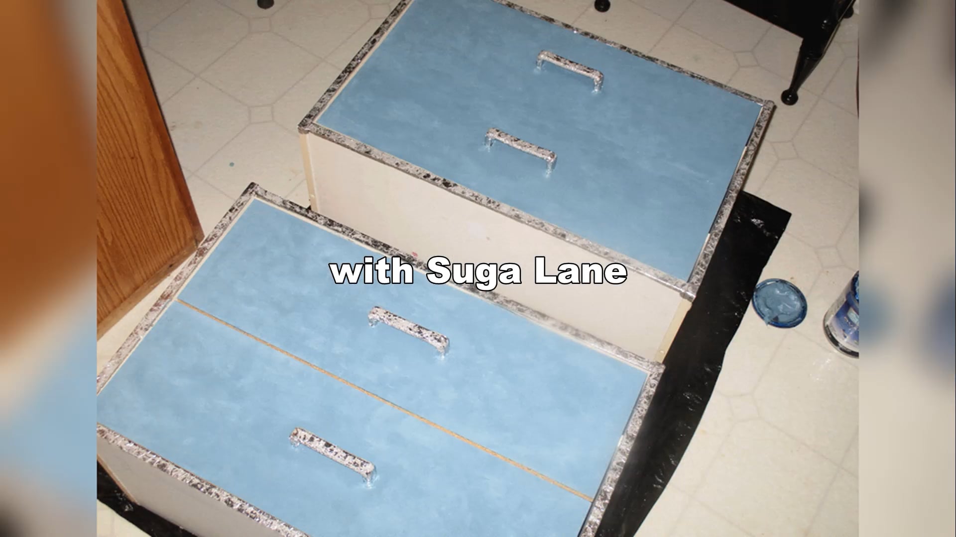 Painting with Suga: S3 E9 Blue Drawers with Bling Part 3