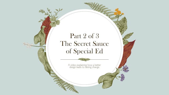 Part 2 of 3 - The Secret Sauce of Special Ed