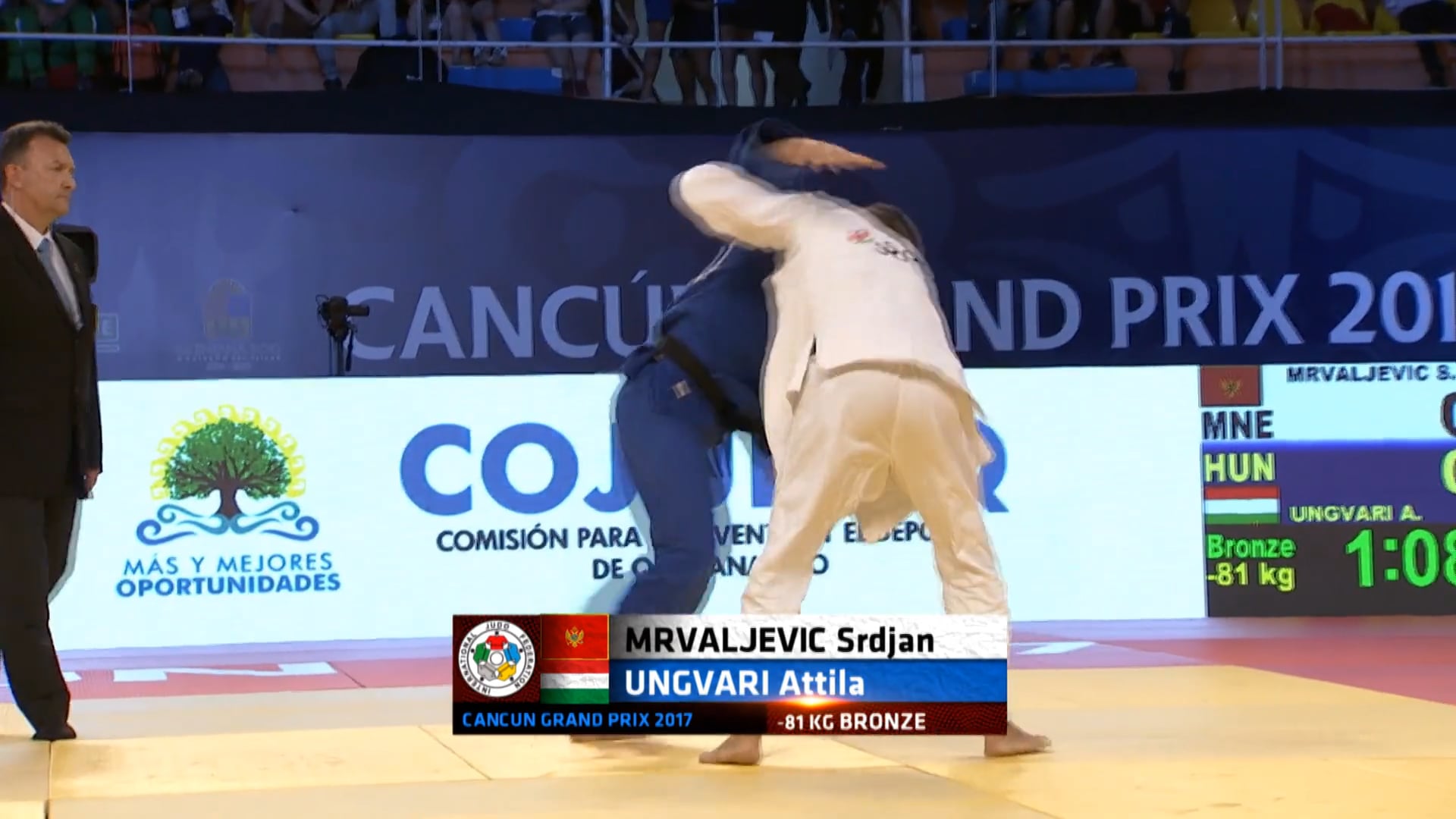 101: Sankaku jime - MNE v HUN - 81kg