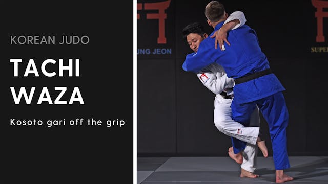 Kosoto gari off the grip | Korean Judo