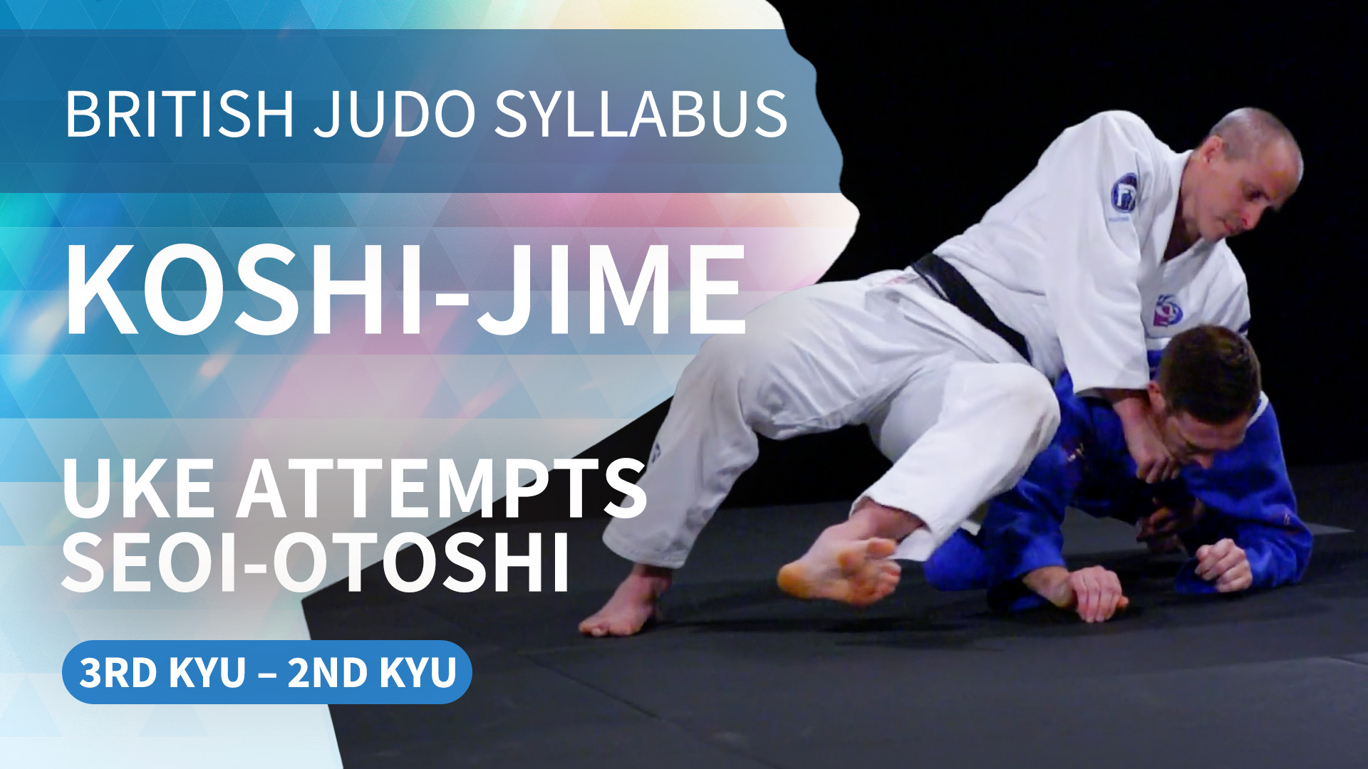 Koshi-jime - uke attempts Seoi-otoshi