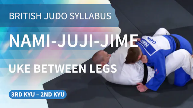 Nami-juji-jime - uke between legs