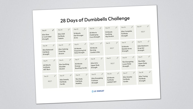 28 DAYS OF DUMBBELLS [CALENDAR]
