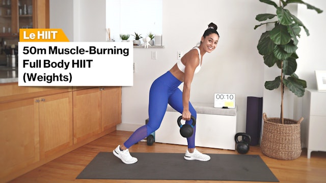 50m MUSCLE-BURNING HIIT (DB/KBs)