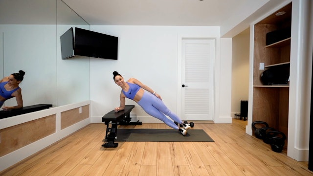HANDS-ELEVATED SIDE PLANK [EXERCISE]